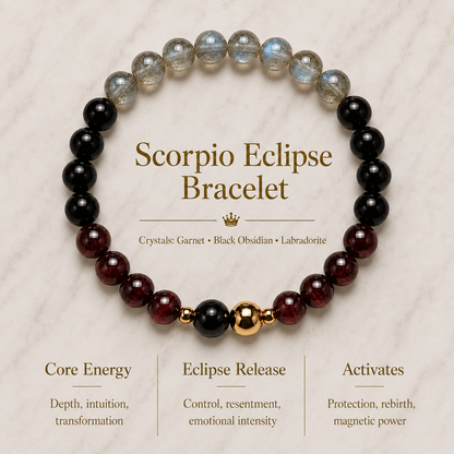 Scorpio Eclipse Bracelet with REAL Gold