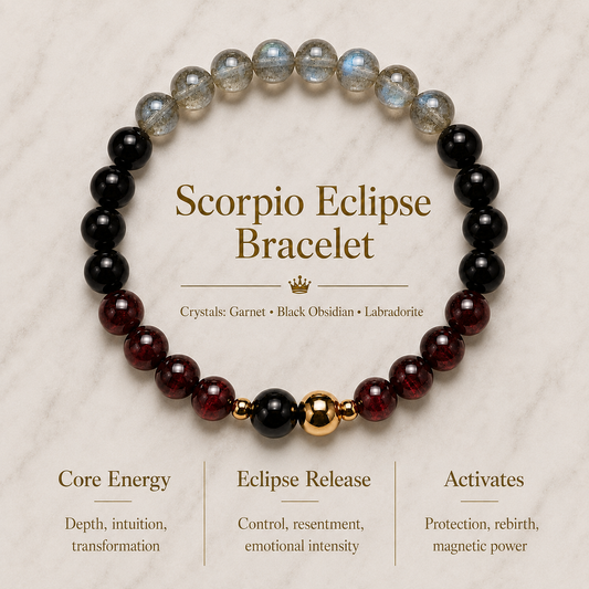 Scorpio Eclipse Bracelet with REAL Gold