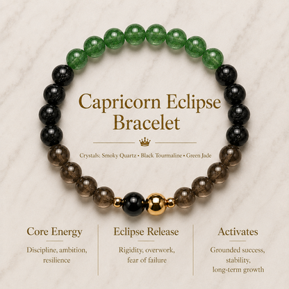 Capricorn Eclipse Bracelet with REAL Gold