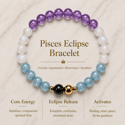 Pisces Eclipse Bracelet with REAL Gold