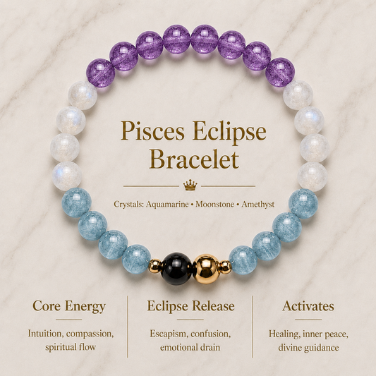 Pisces Eclipse Bracelet with REAL Gold