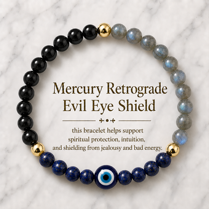 Mercury Retrograde Evil Eye Shield Bracelet
