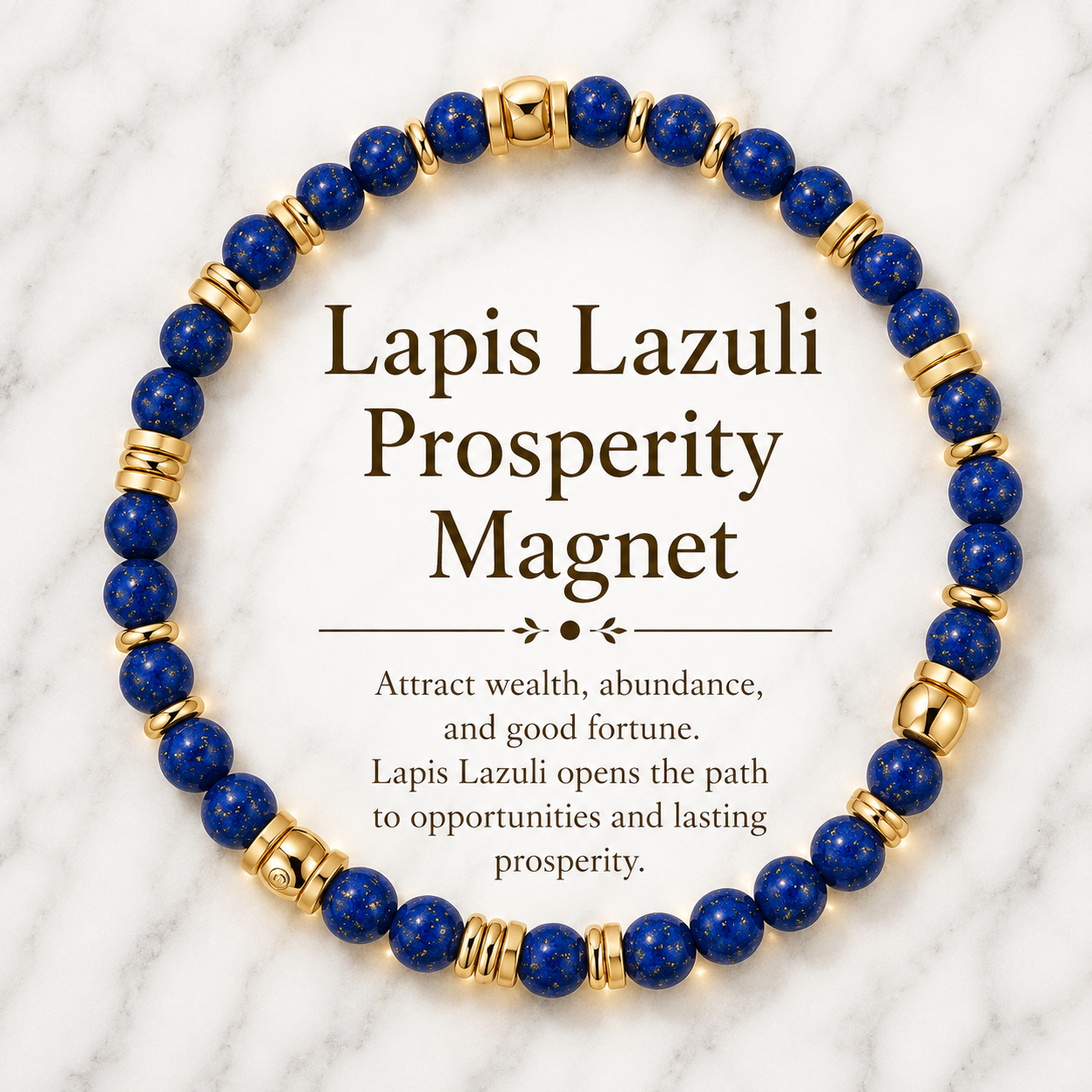 Lapis Lazuli Prosperity Magnet Bracelet