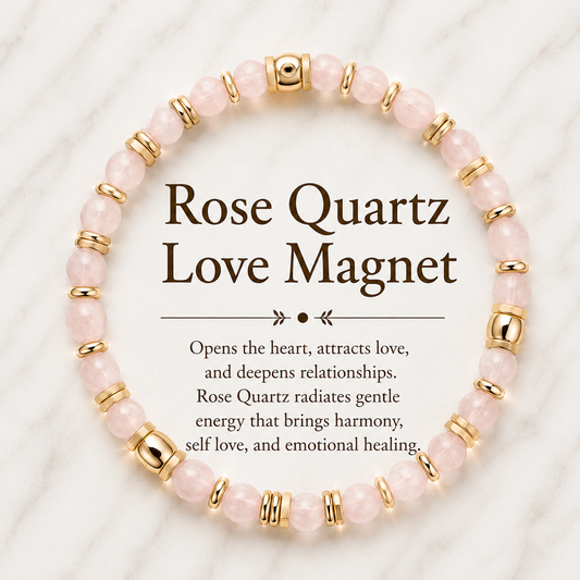 Rose Quartz Love Magnet Bracelet
