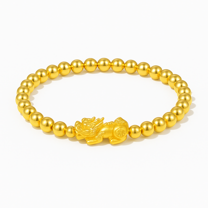 Gold Infinite Fortune Gold Filled  Pixiu Feng Shui Bracelet