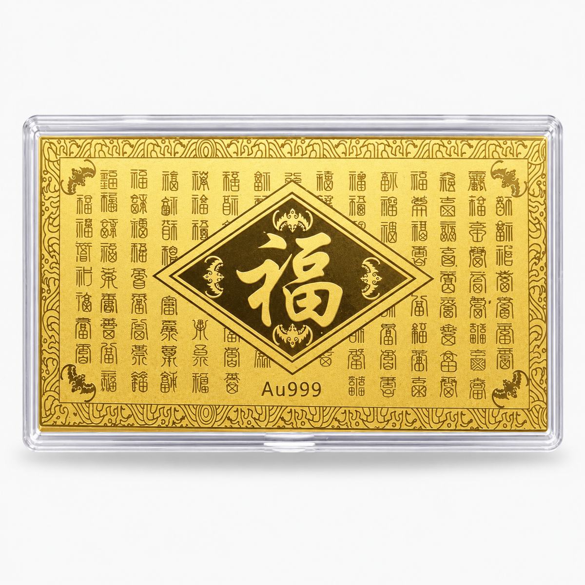 The Golden Card of Fortune and Wealth REAL 24k Gold