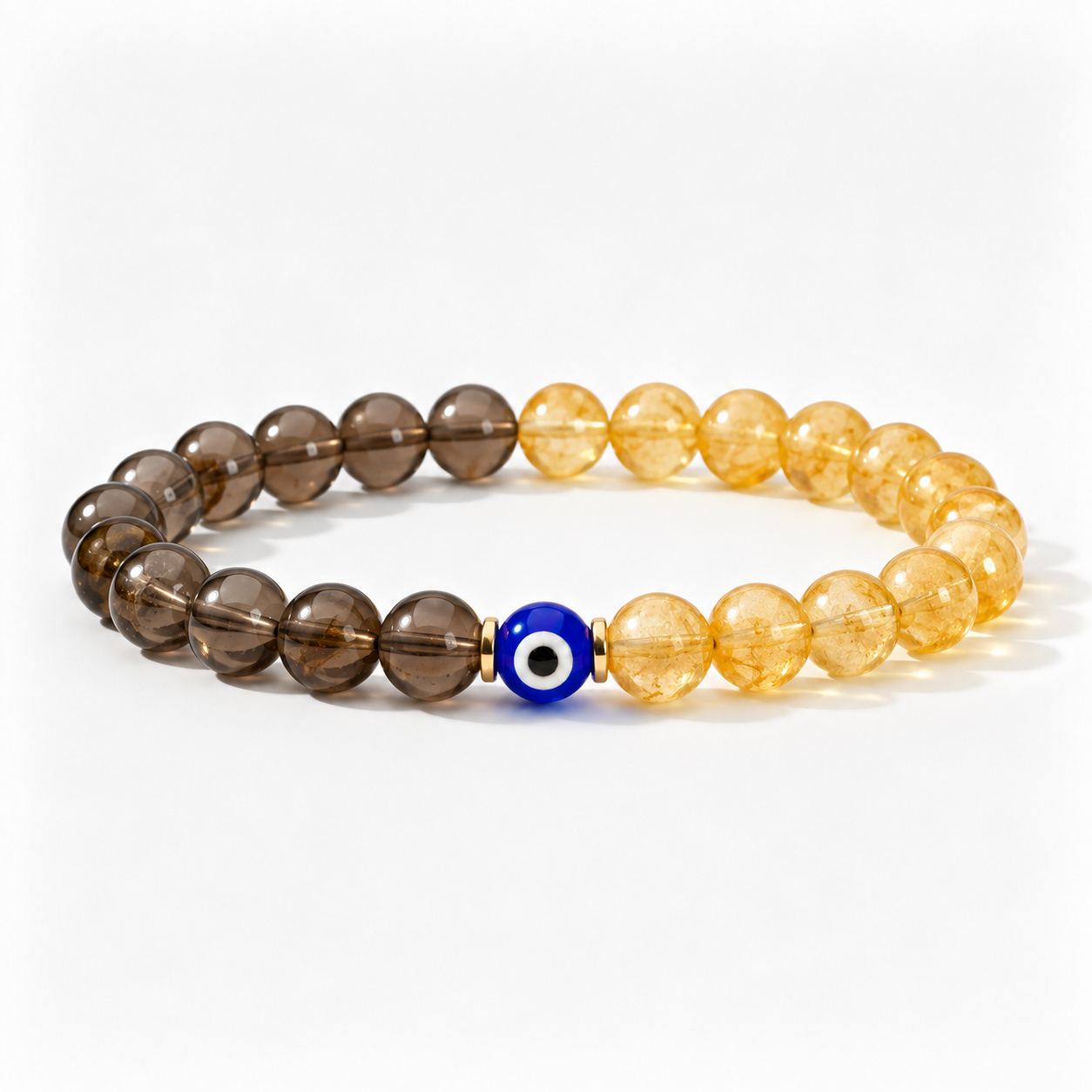 Eclipse Abundance Reset Smoky Quartz and Citrine Bracelet