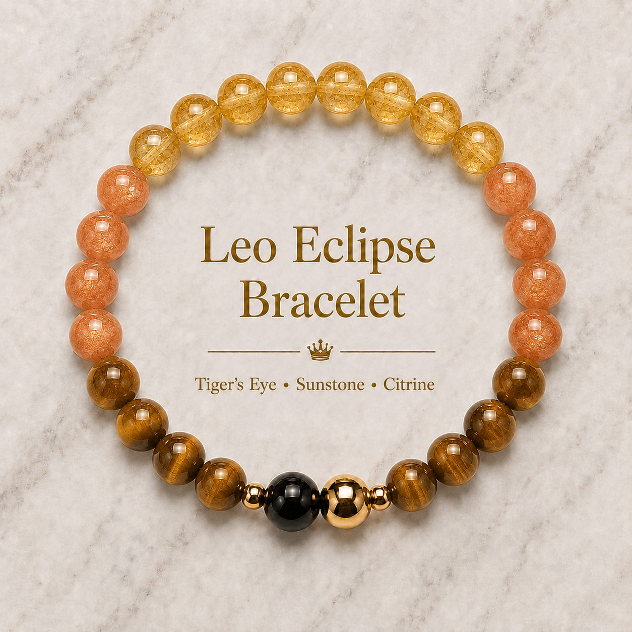 Leo Eclipse Bracelet with REAL Gold