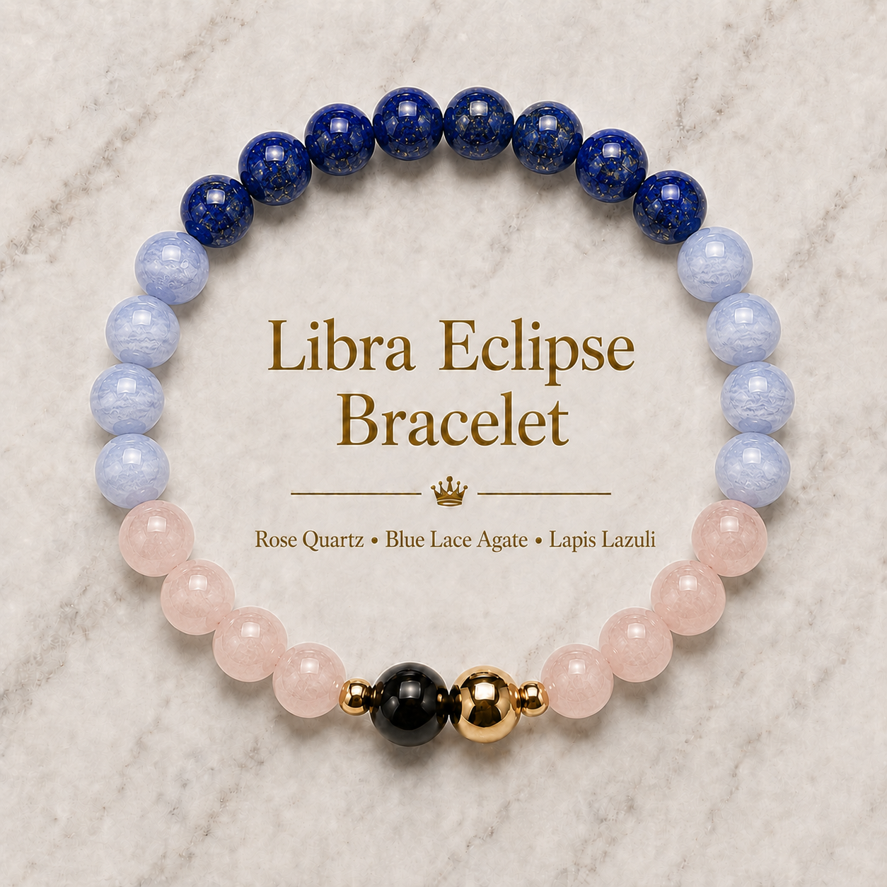 Libra Eclipse Bracelet with REAL Gold