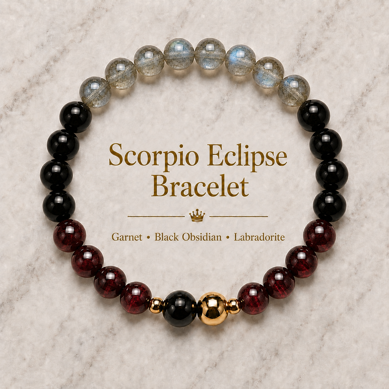 Scorpio Eclipse Bracelet with REAL Gold