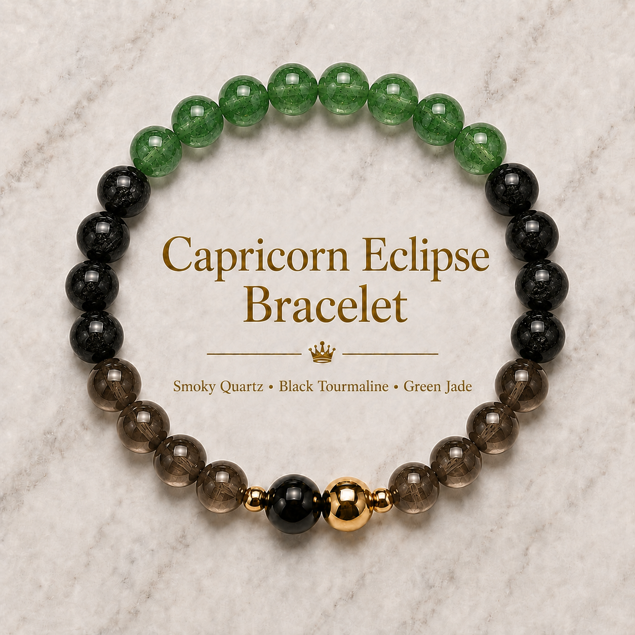Capricorn Eclipse Bracelet with REAL Gold