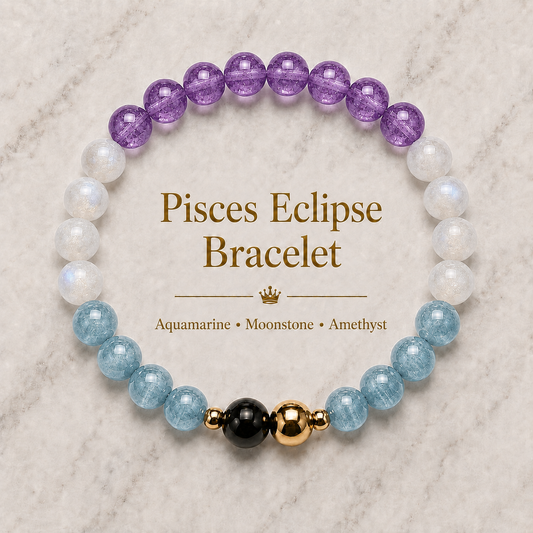 Pisces Eclipse Bracelet with REAL Gold