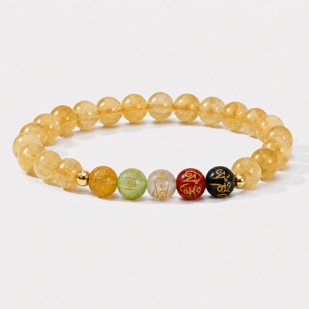 Gemini Expansion Bracelet Citrine with Real Gold