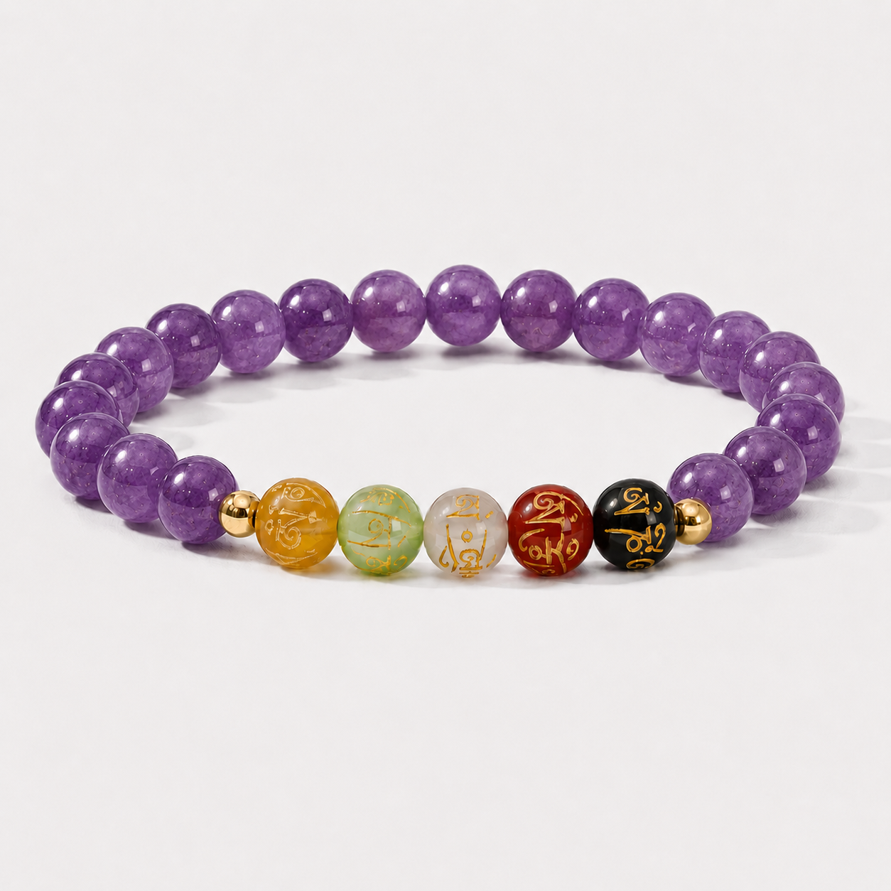 Scorpio Expansion Bracelet Amethyst with Real Gold