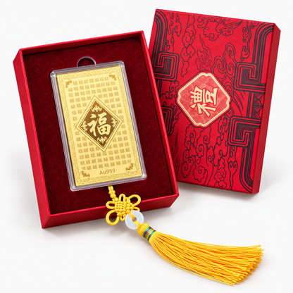 The Golden Card of Fortune and Wealth REAL 24k Gold