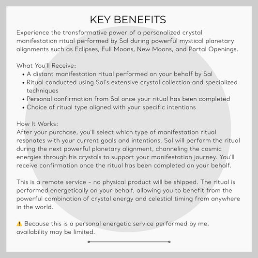 Remote Crystal Manifestation Ritual