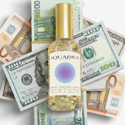 Aquarius Zodiac Fortune and Romance Mist Spray With 24k Gold