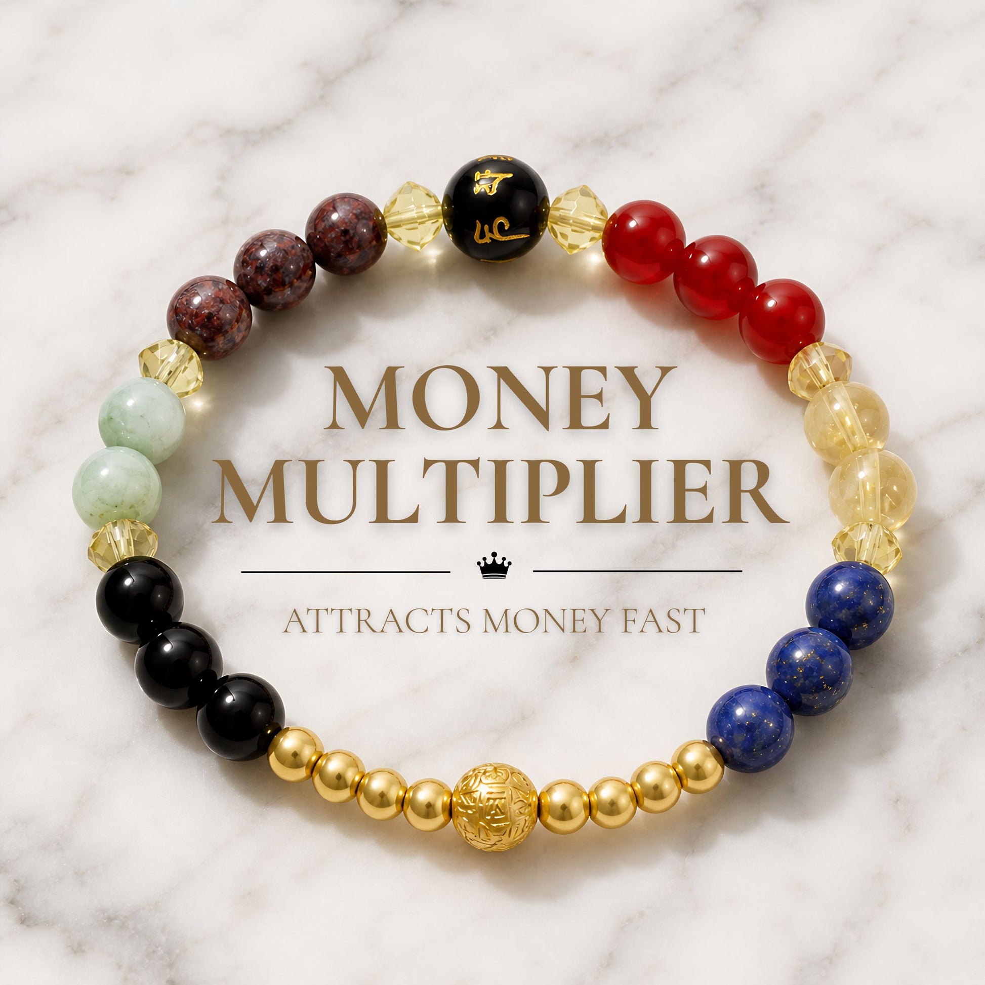 11:11 money manifestation bracelet real gold feng shui wealth jewelry - Eat.Read.Love.