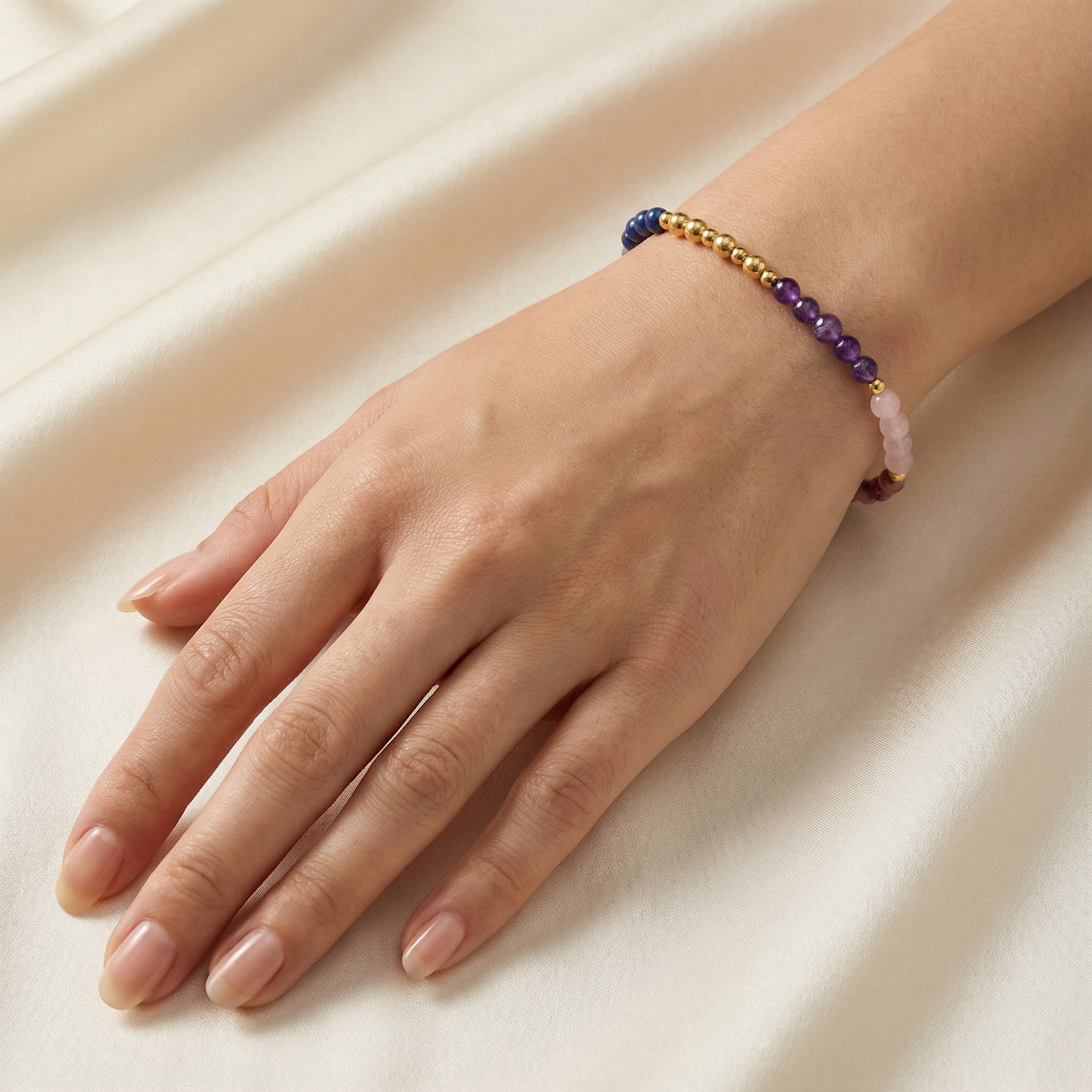 Lucky 11:11 Energized New Year Multiple Blessing Bracelet With REAL Gold