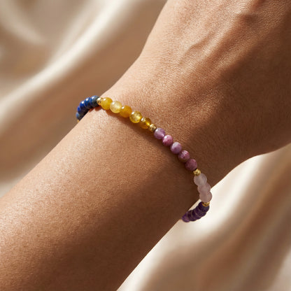 Lucky 11:11 Energized New Year Multiple Blessing Bracelet With REAL Gold