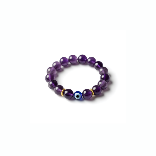 The Third Eye Amethyst Evil Eye Ring