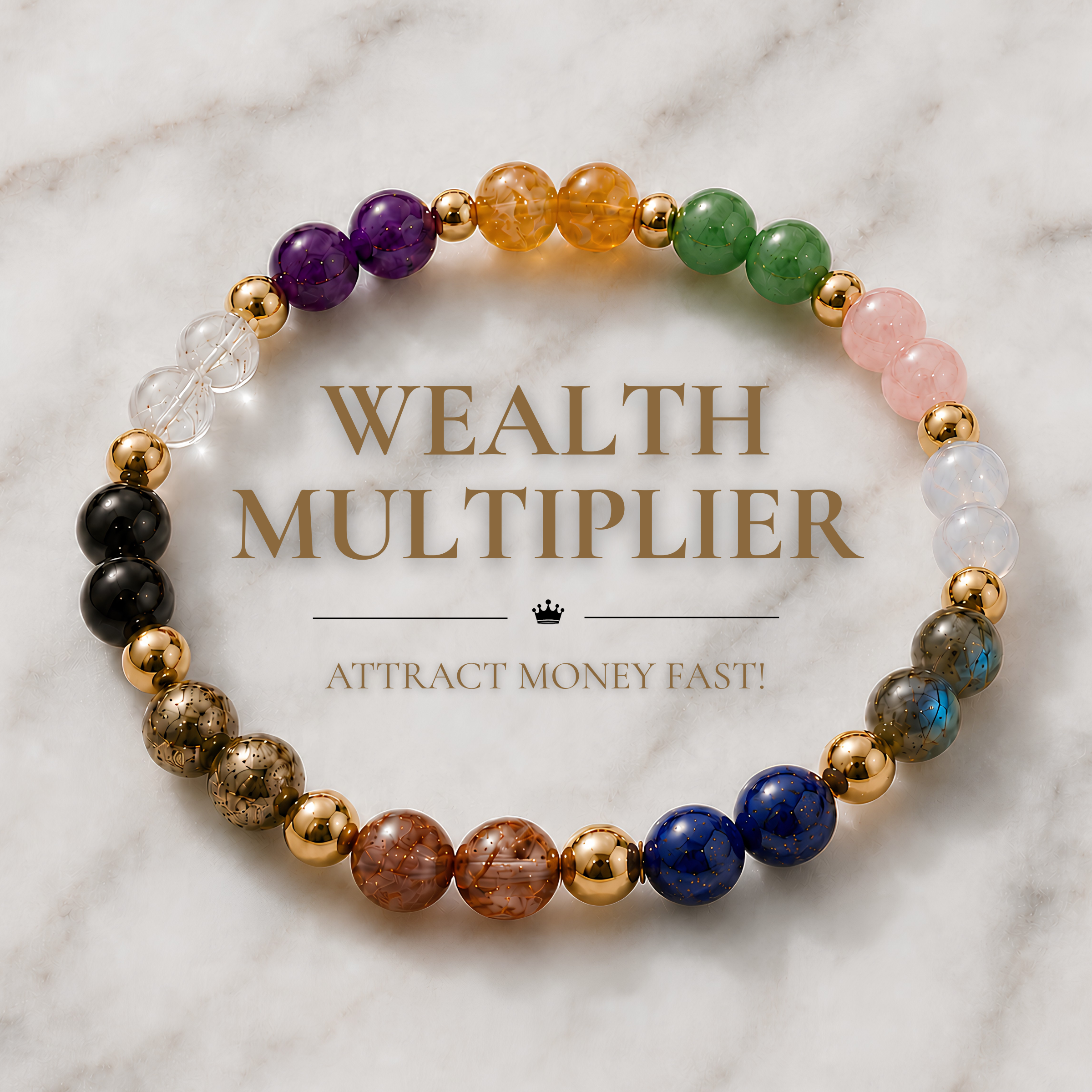 11:11 Wealth Multiplier REAL Gold Bracelet