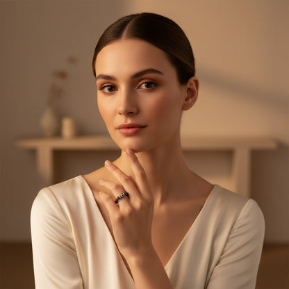 The Third Eye Amethyst Evil Eye Ring