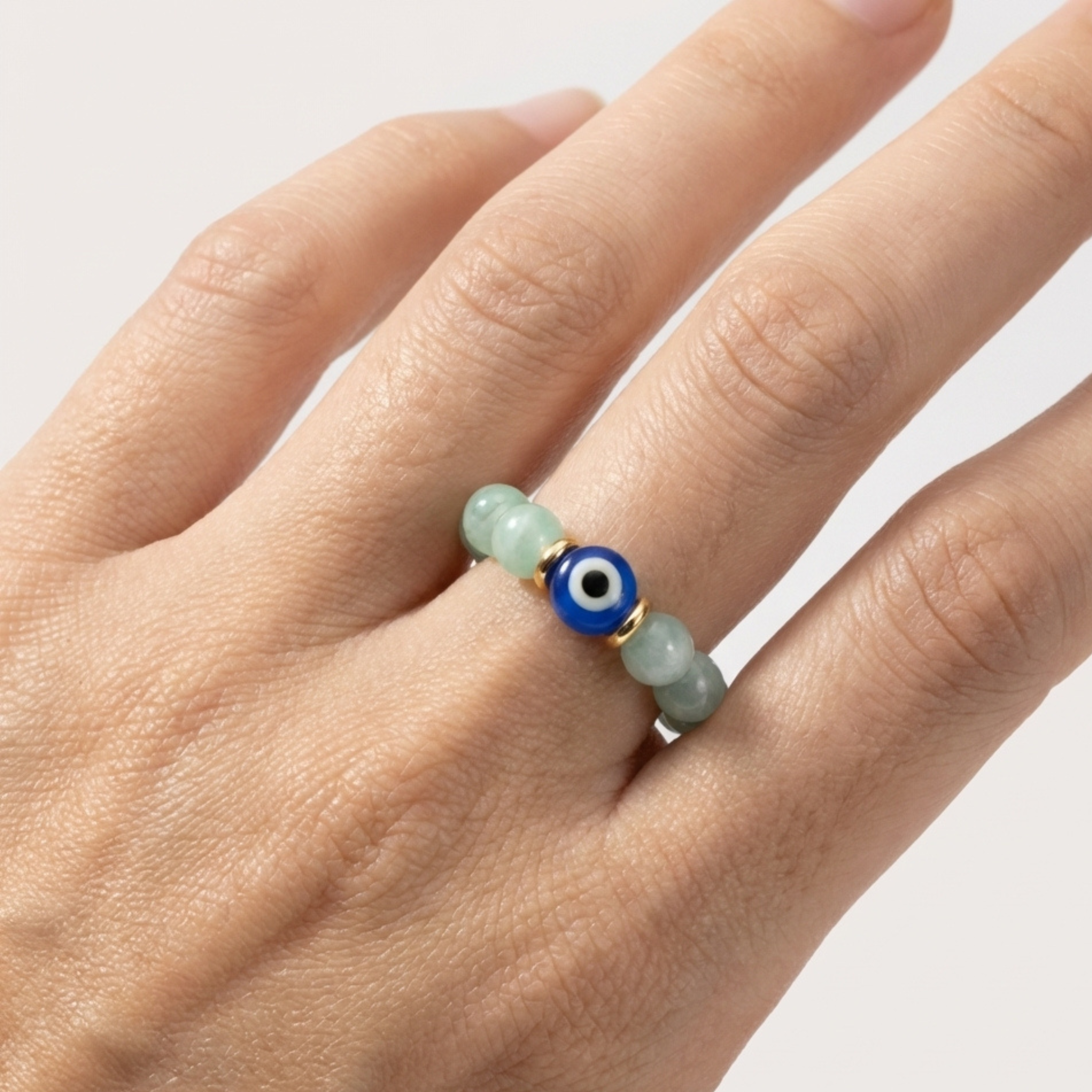 The Lucky Empress Jade Evil Eye Ring