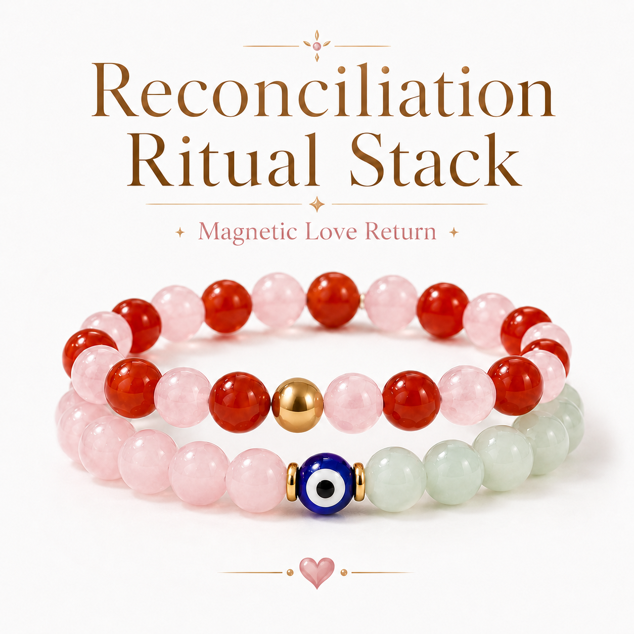 Reconciliation Ritual Stack - Magnetic Love Return Set (REAL GOLD)