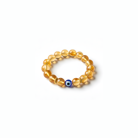 The Golden Magnet Citrine Evil Eye Ring