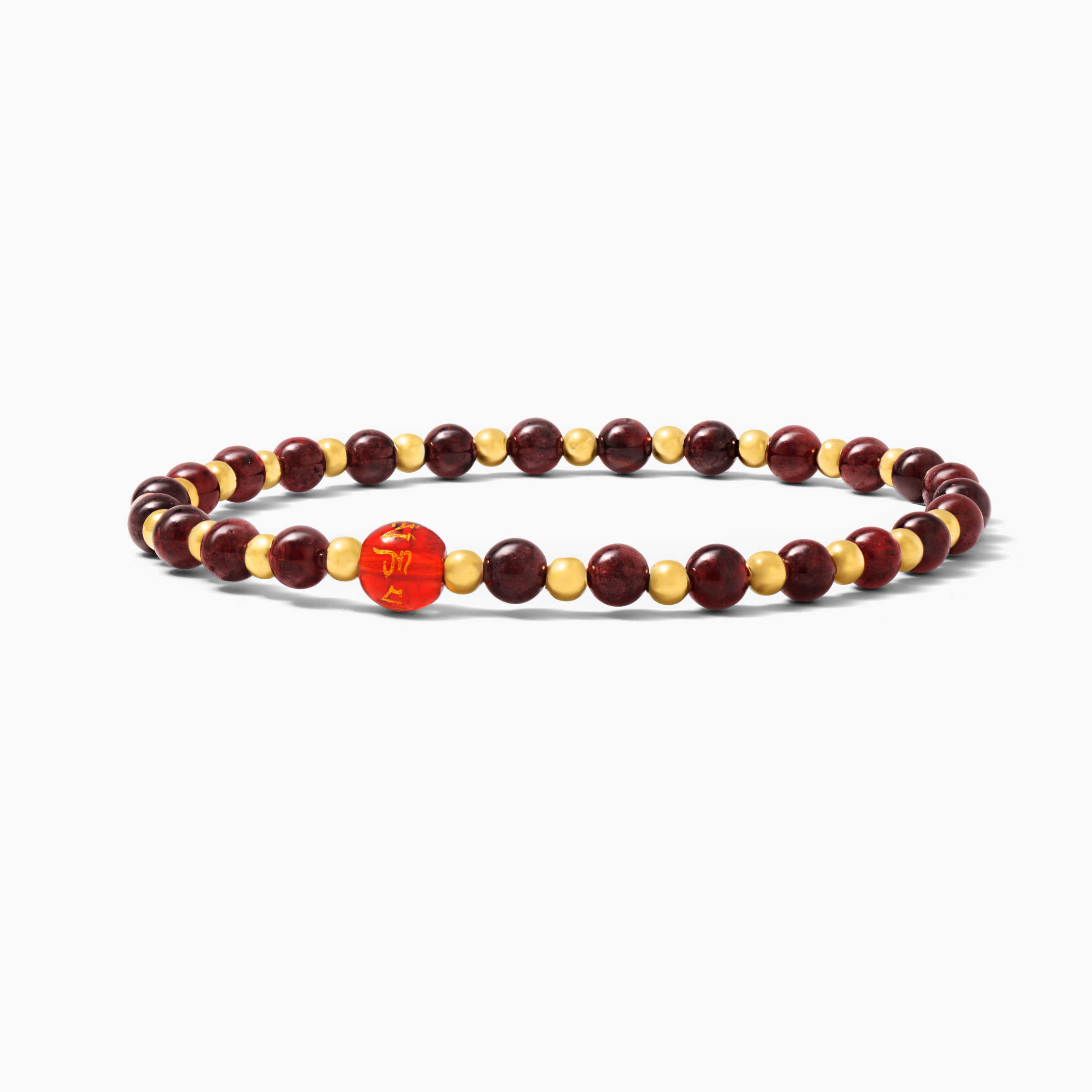 Garnet Bracelet of Fortune and Love 2026 New Year REAL Gold