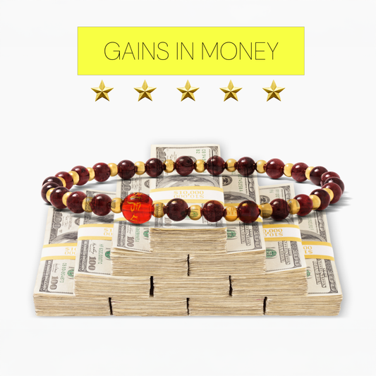Garnet Bracelet of Fortune and Love 2026 New Year REAL Gold
