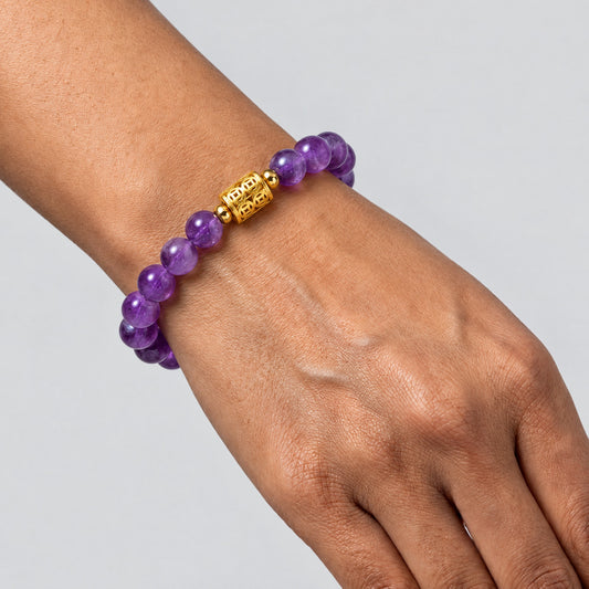 Amethyst 11:11 Fortune Gemstone Bracelet