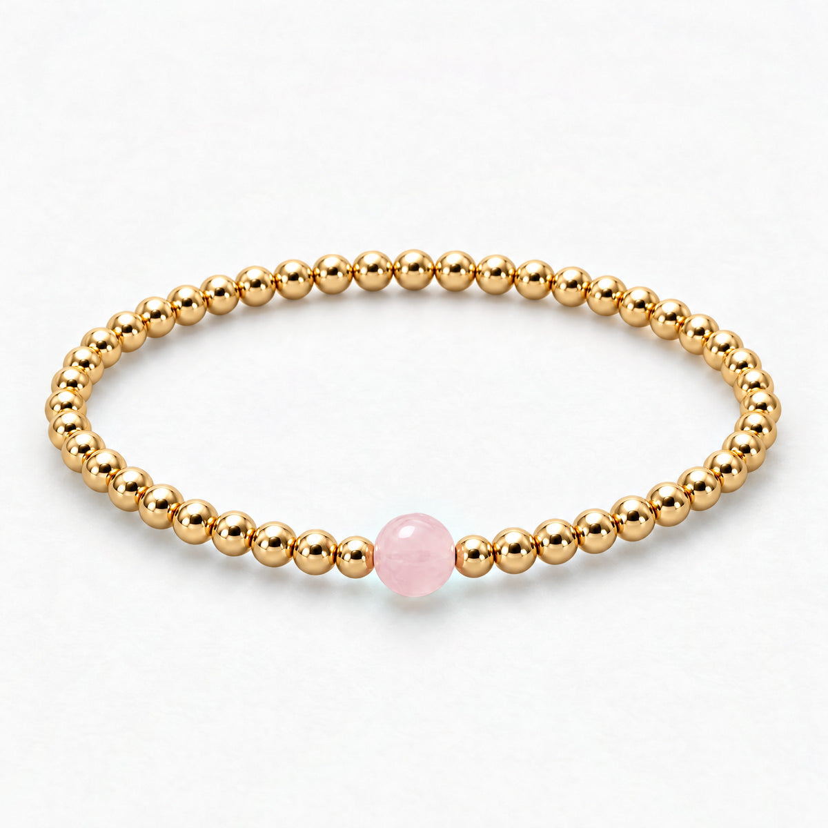 Aquarius Golden Zodiac Rose Quartz 2026 Bracelet REAL Gold