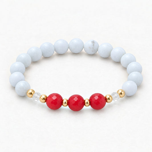 Aquarius Lucky Zodiac Trio Crystal Bracelet