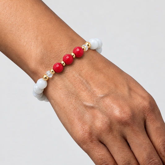 Aquarius Lucky Zodiac Trio Crystal Bracelet