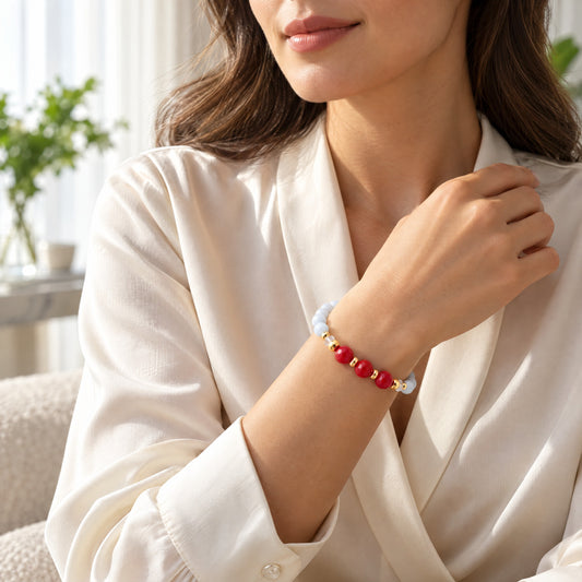 Aquarius Lucky Zodiac Trio Crystal Bracelet