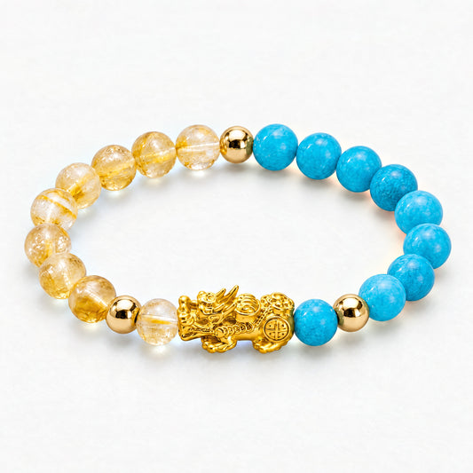 Aquarius Zodiac Feng Shui Pixiu Bracelet