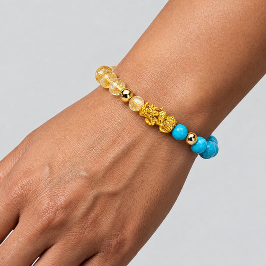 Aquarius Zodiac Feng Shui Pixiu Bracelet