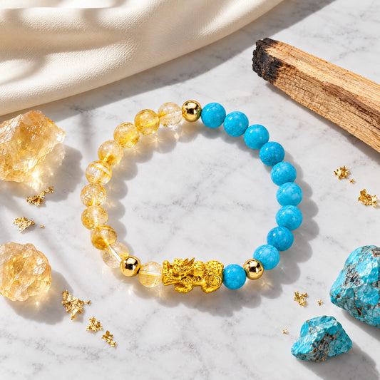 Aquarius Zodiac Feng Shui Pixiu Bracelet