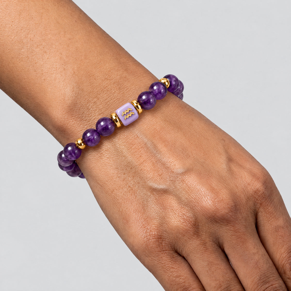 Aquarius Zodiac Signature Bracelet