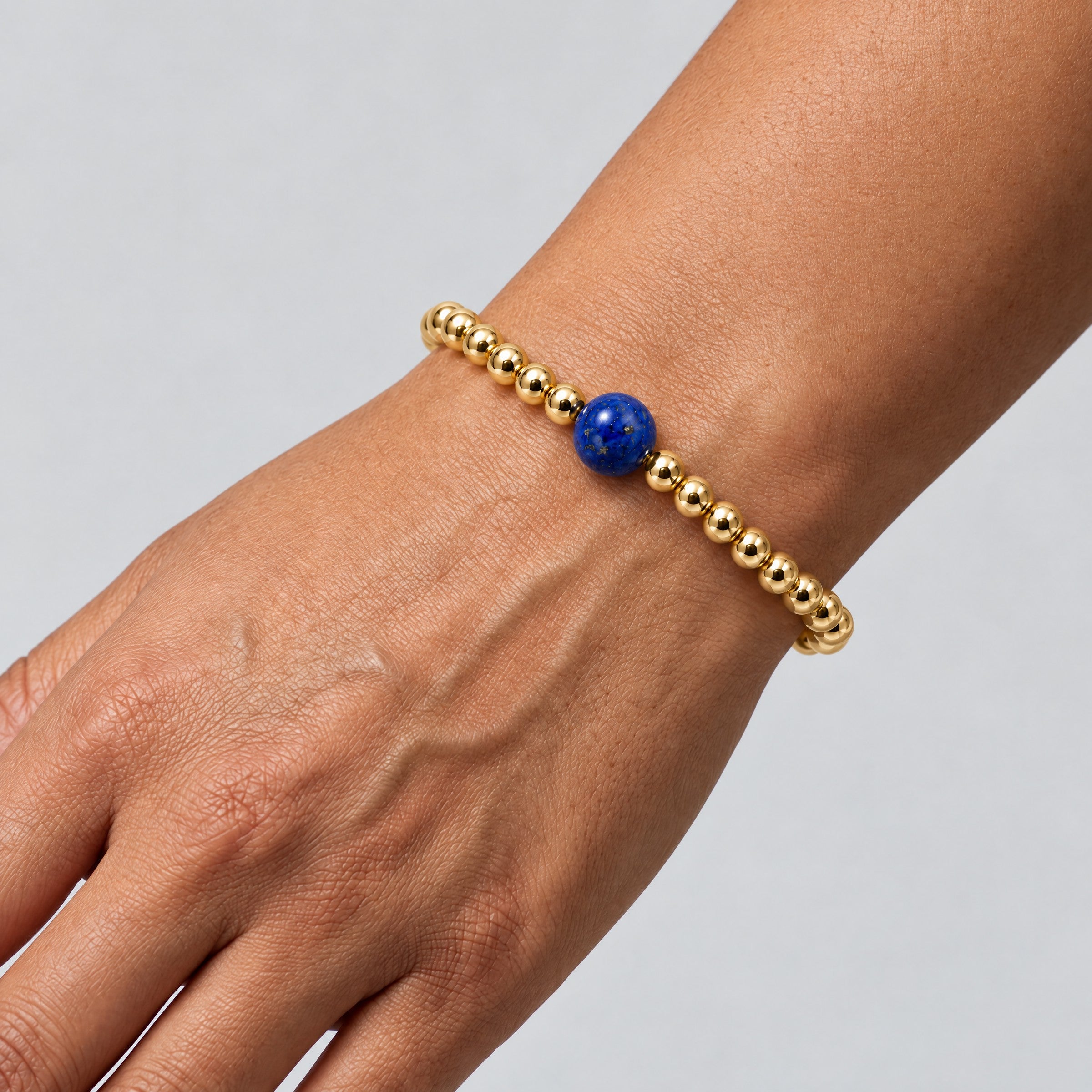 Aries Golden Zodiac Lapis Lazuli 2026 Bracelet REAL Gold