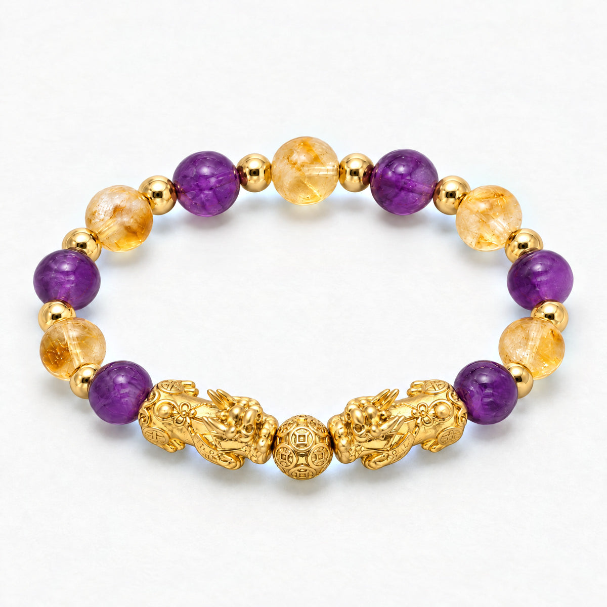 Aries Zodiac Feng Shui Double Pixiu Bracelet
