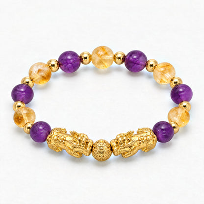 Aries Zodiac Feng Shui Double Pixiu Bracelet