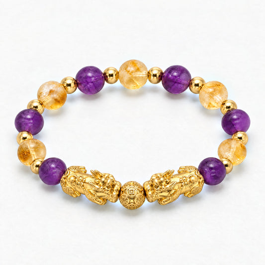 Aries Zodiac Feng Shui Double Pixiu Bracelet