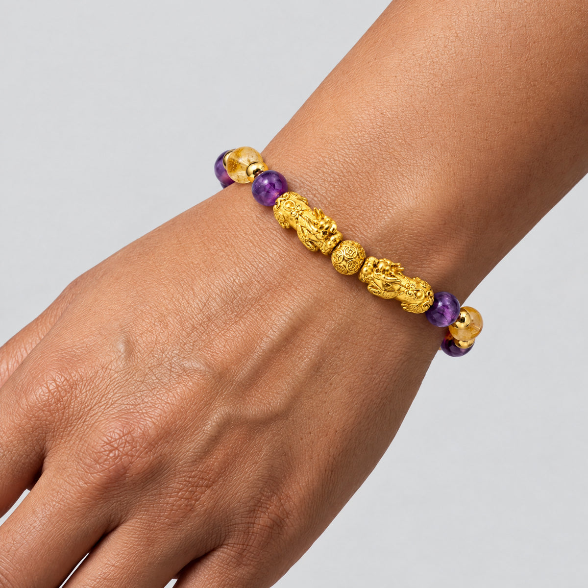 Aries Zodiac Feng Shui Double Pixiu Bracelet