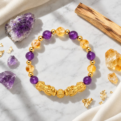 Aries Zodiac Feng Shui Double Pixiu Bracelet