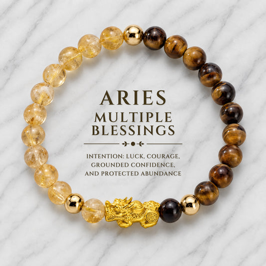 Aries Zodiac Feng Shui Pixiu Bracelet