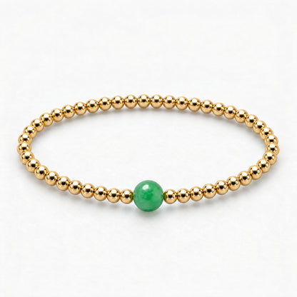 Cancer Golden Zodiac Jade 2026 Bracelet REAL Gold
