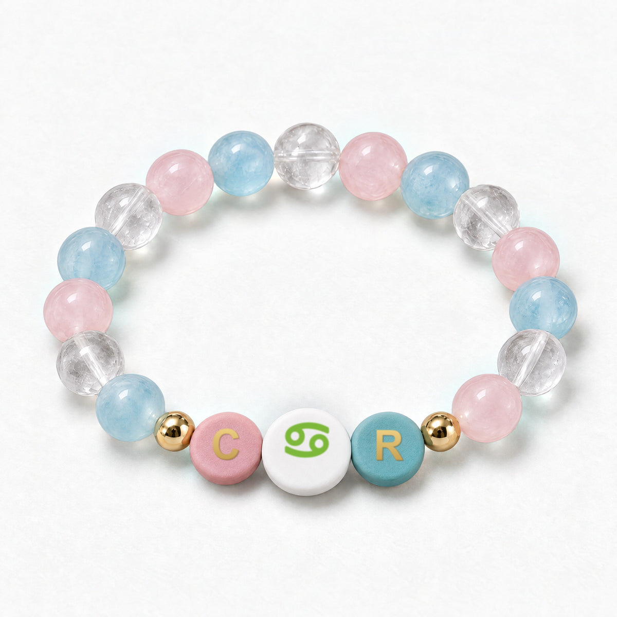 Cancer Initial Charm Bracelet